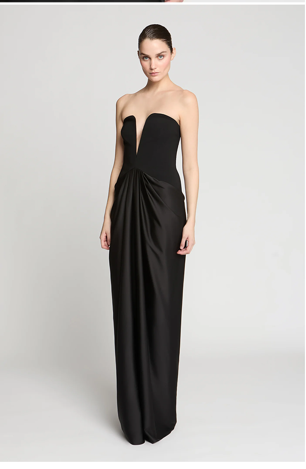 Sanna Crepe and Satin Gown