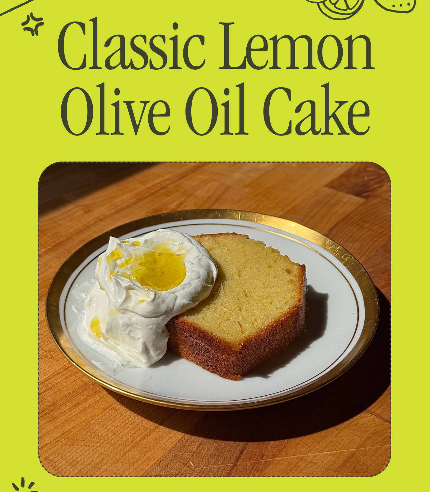 Nothin’ like a good ol’ loaf pan cake! This one’s made even better with olive oil and lemon 🍋😋
