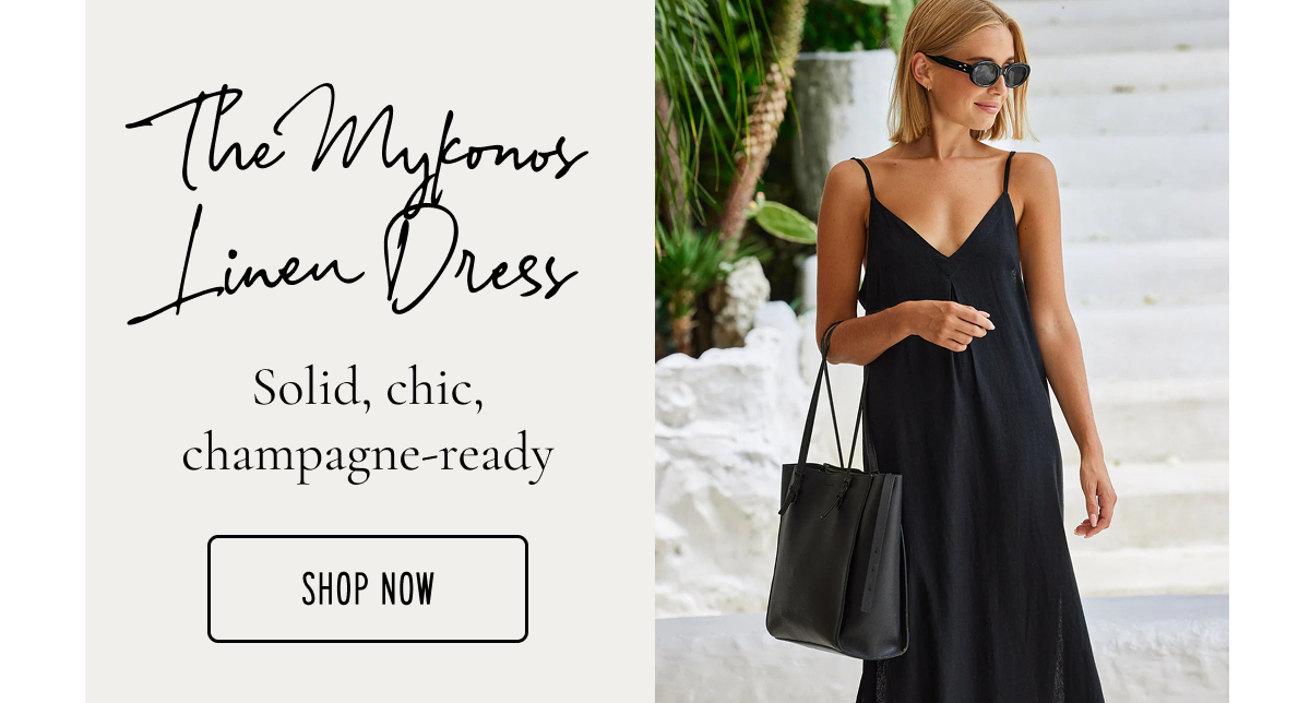 The Mykonos Black Dress Your go-to. Always works.
