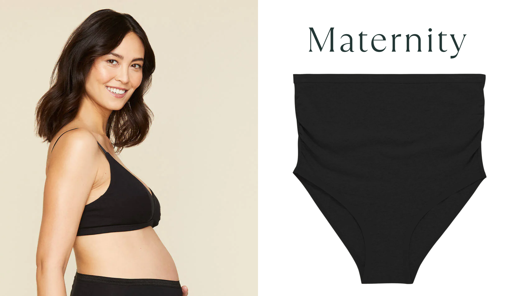 Pregnent model wearing Subset's Maternity product