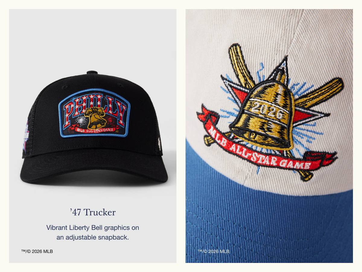 ’47 Trucker - Vibrant Liberty Bell graphics on an adjustable snapback. 