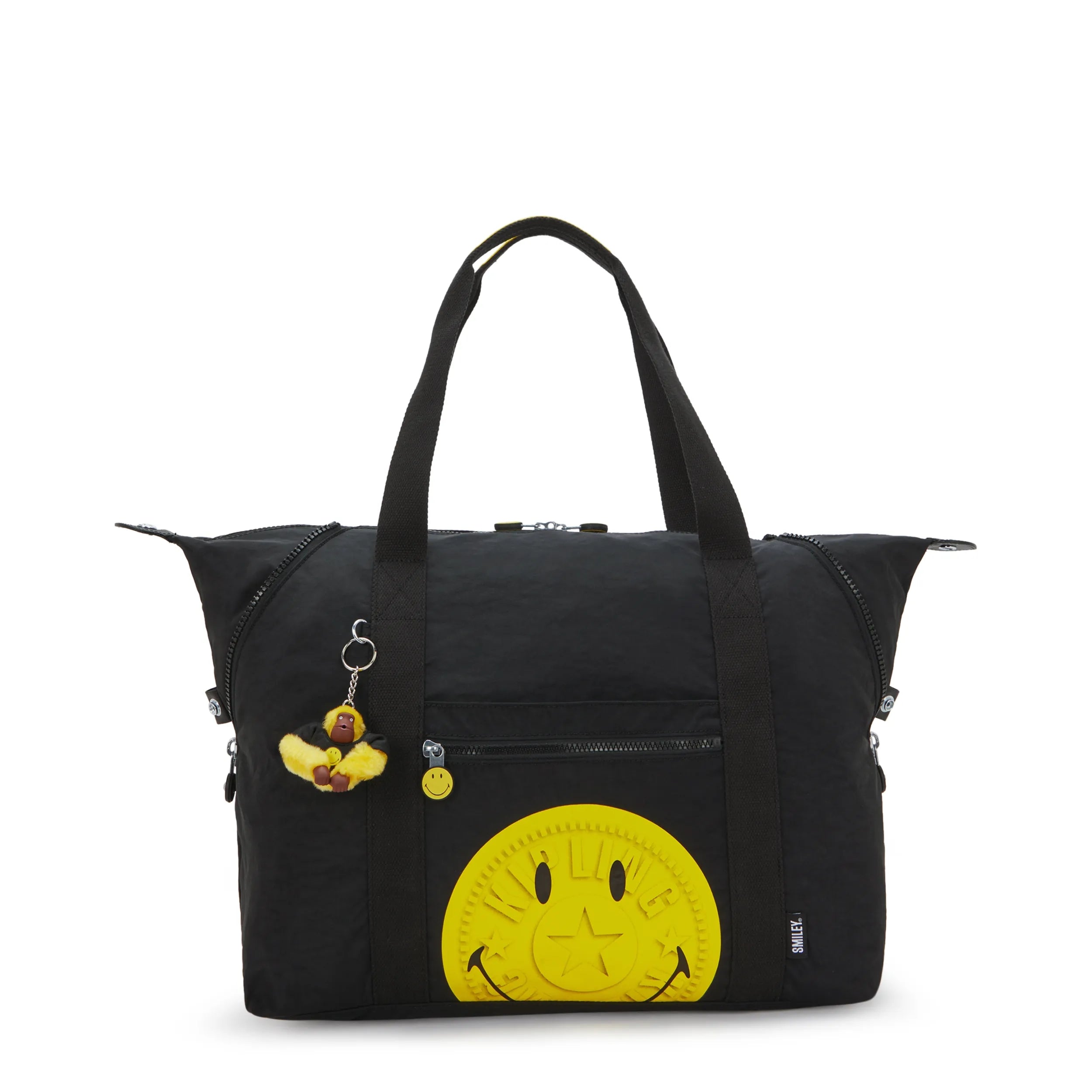 Art Medium Tote Bag-Yellow Fun Black