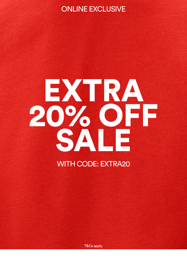 Online Exclusive Extra 20% Off Sale With Code: EXTRA20