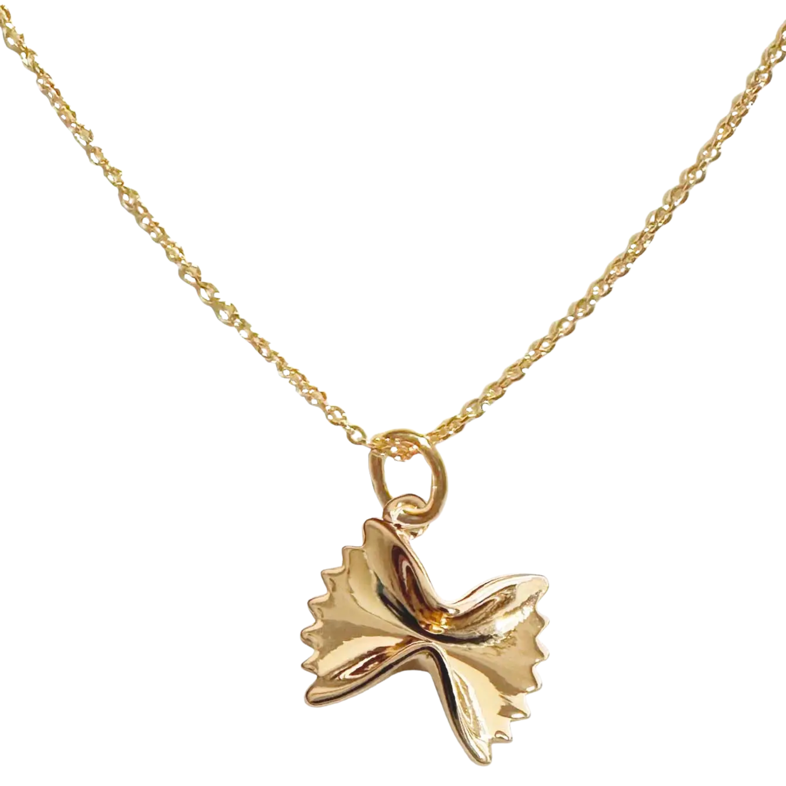 Image of Magic Charm Bow Tie Pasta Necklace