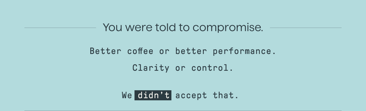You were told to compormise