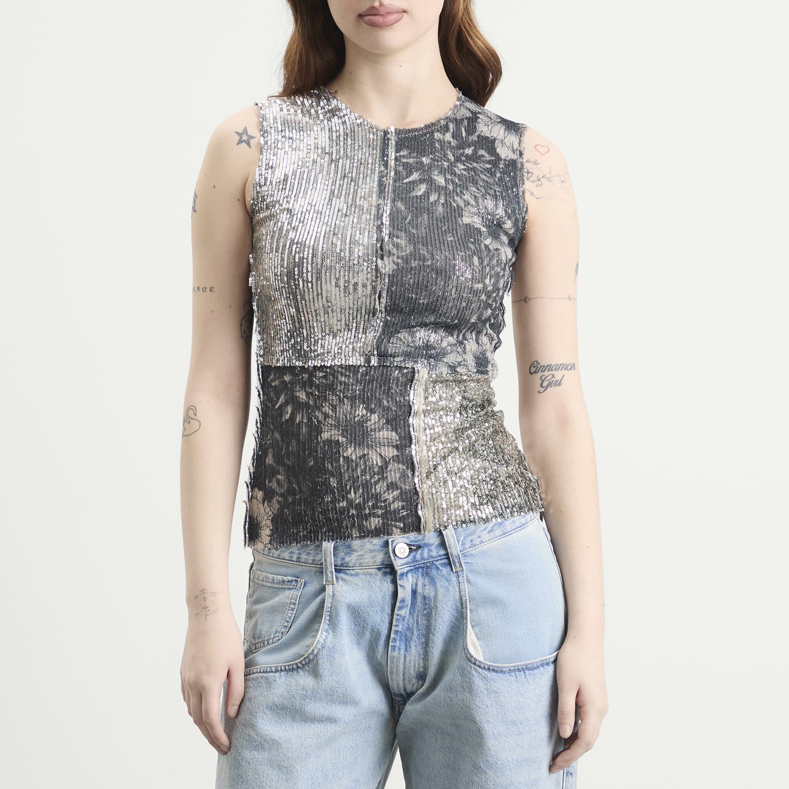 Maison Margiela Patchwork Sequin Top
