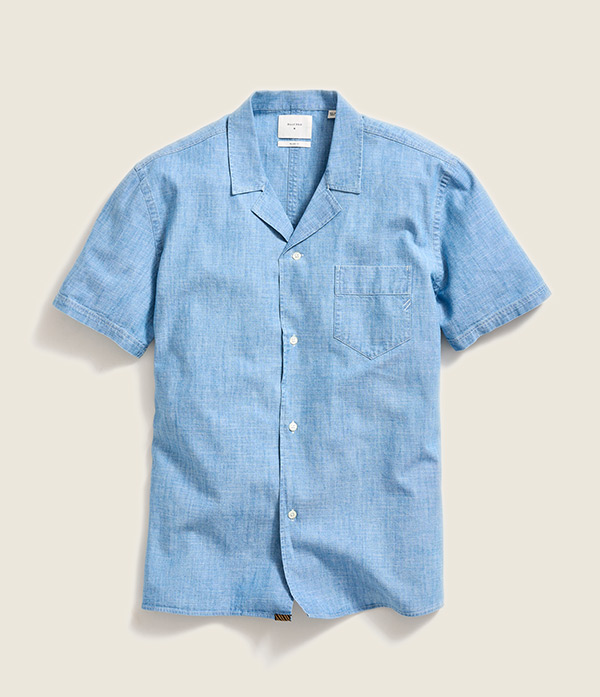 Short Sleeve Chambray Camp Shirt