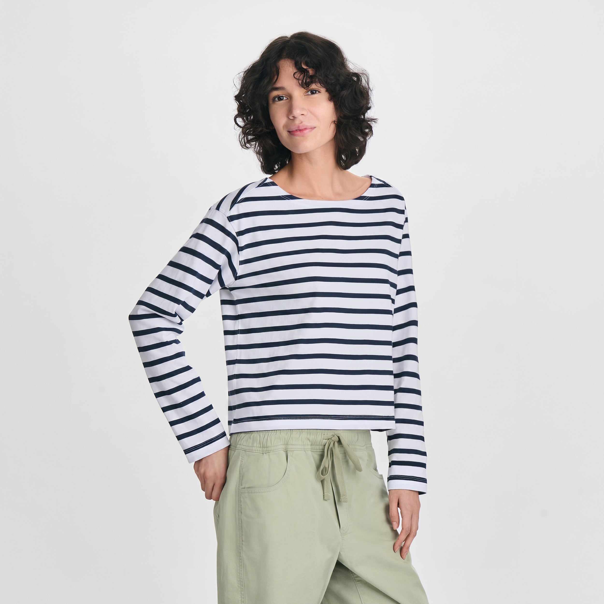 Image of Women's Sailor Bateau Neck T-Shirt