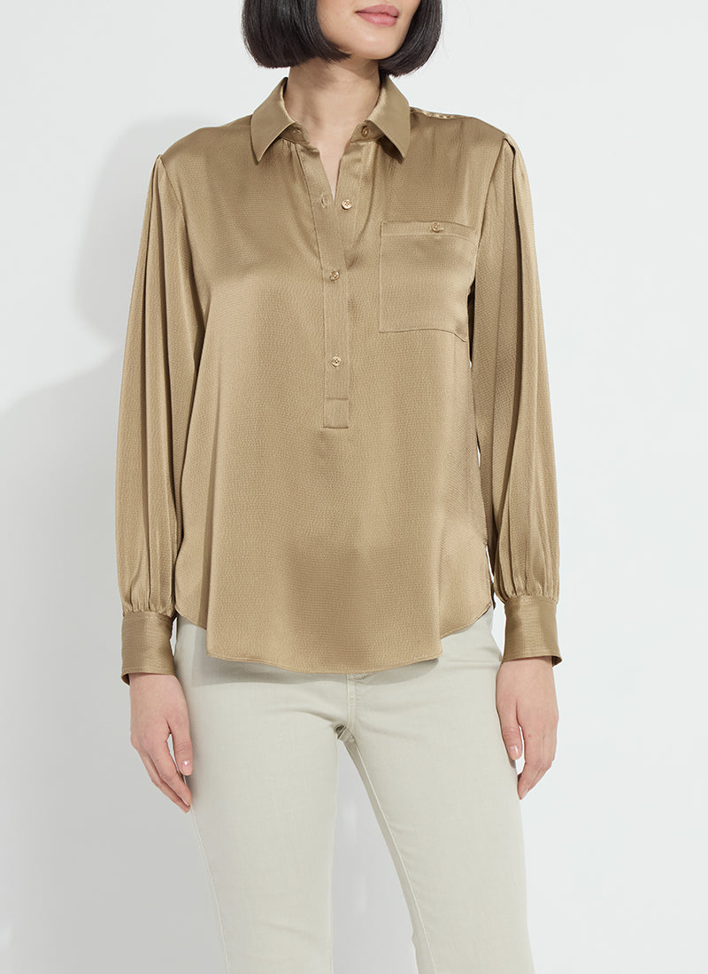Image of Mabel Collared Popover Shirt