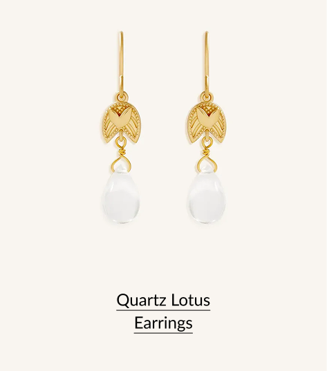 Quartz Lotus Earrings