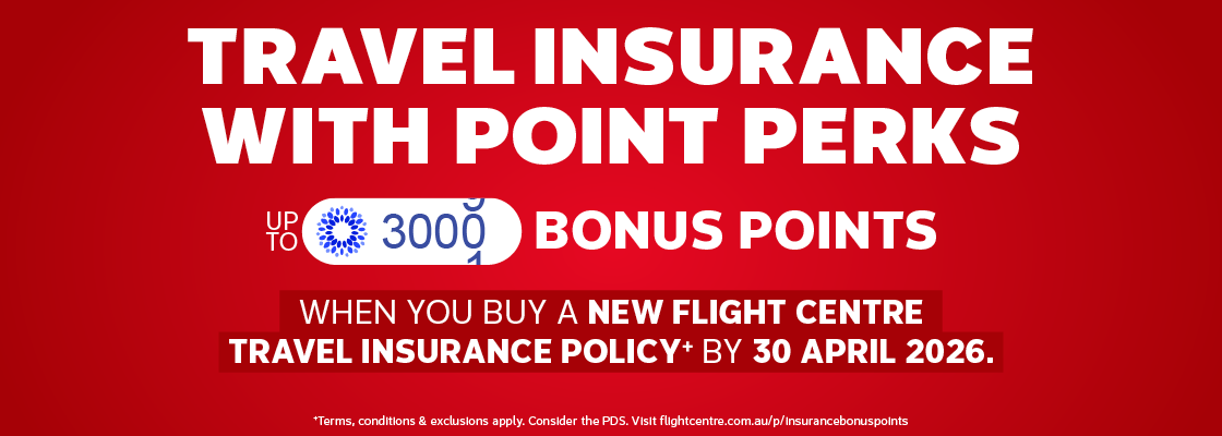 TRAVEL INSURANCE WITH POINT PERKS OFFER+
