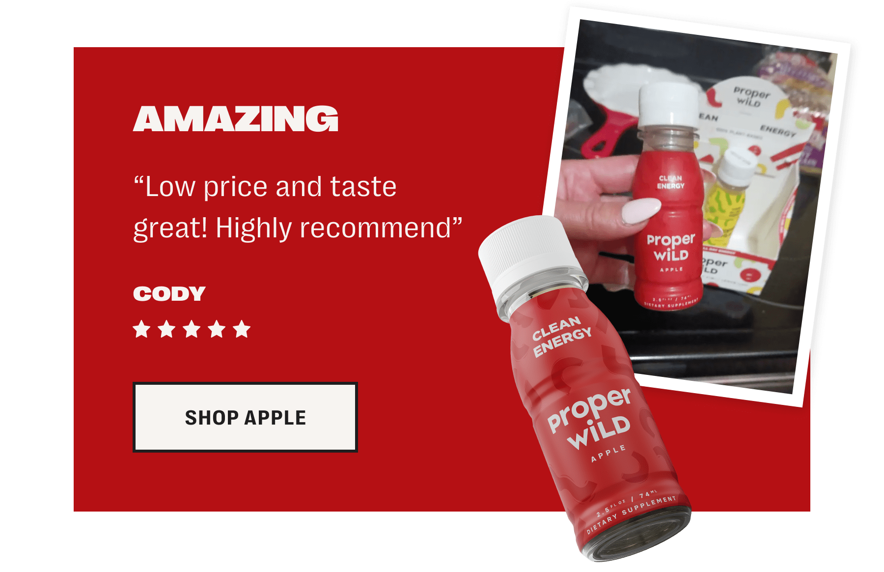 amazing - “low price and taste great! highly recommend” - cody - shop apple