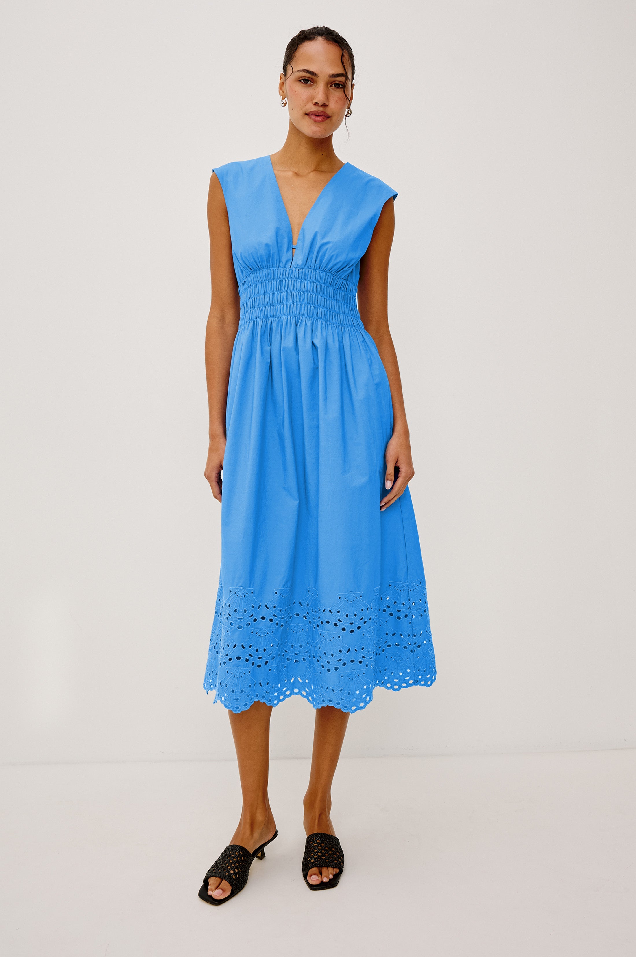 Image of ROXANNE DRESS - HARBOR BLUE