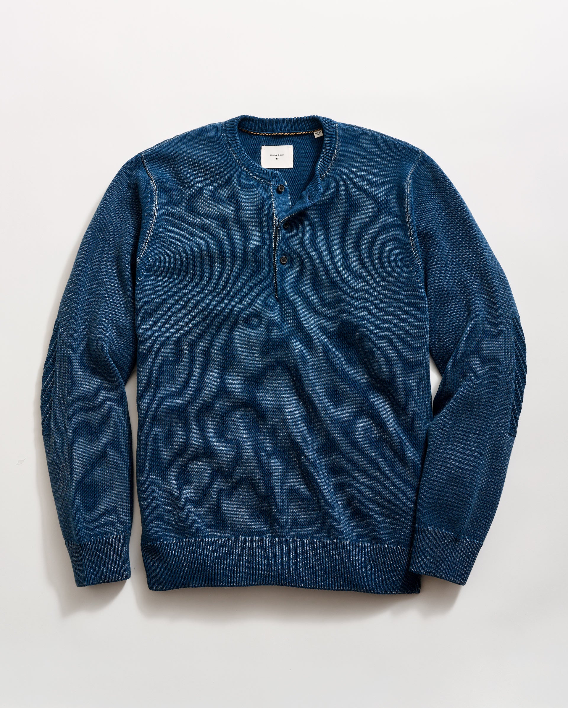 Image of Garment-Dyed Henley Sweater