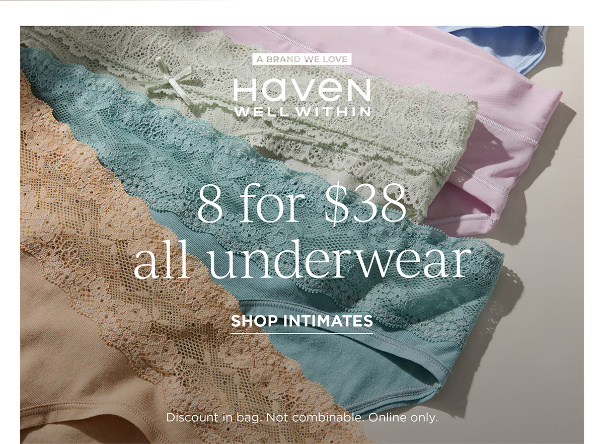 8 for $38 All Underwear | Shop Intimates