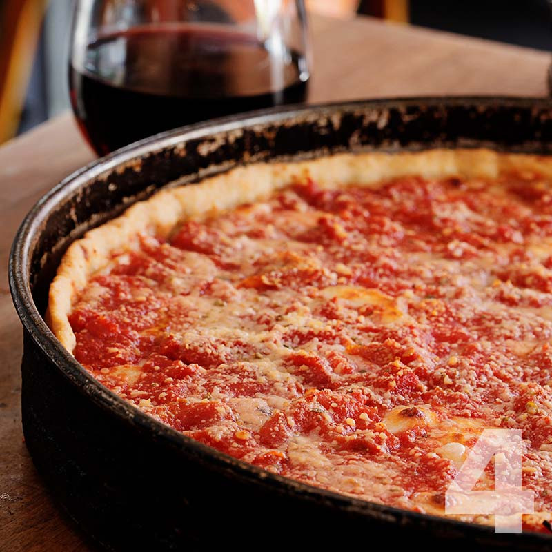 Image of 4 Lou Malnati's Sausage Pepperoni Deep Dish Pizzas