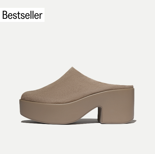 PLATFFORMS Suede Heeled Mules Image
