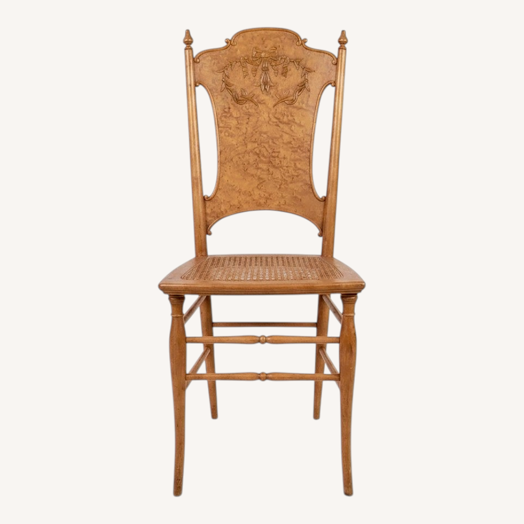 Image of Antique Caned Seat Side Chairs– Pair