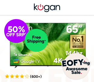 Kogan 65" QLED 4K 144Hz Smart AI Google TV Product Image