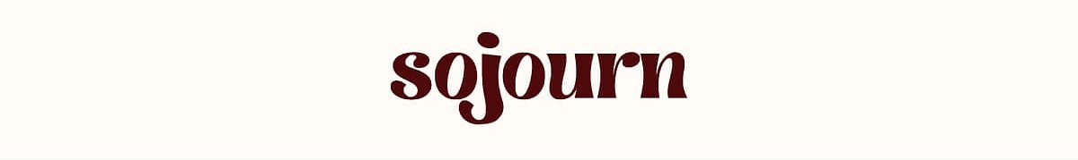 Sojourn written in a stylized font on a light background.