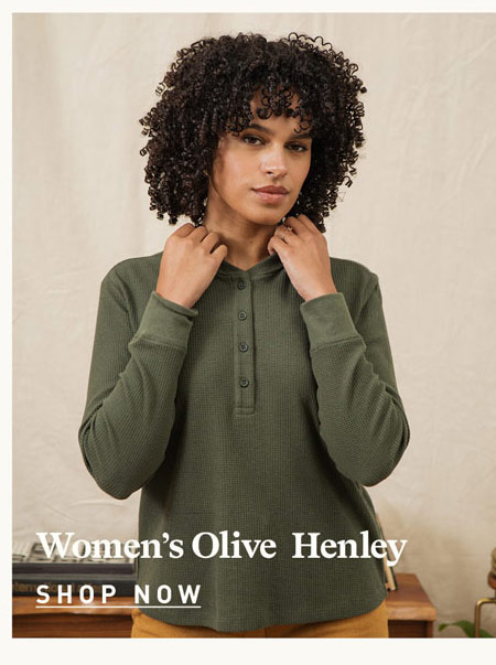 Women's Olive Henley
