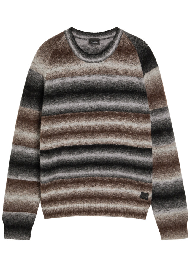 PS PAUL SMITH Striped merino wool-blend jumper