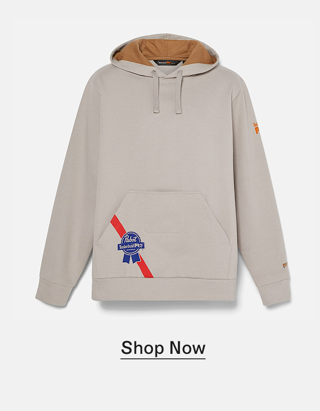 Men's Timberland PRO® and Pabst Blue Ribbon Hoodie. Shop Now.