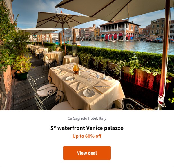 5* waterfront Venice palazzo