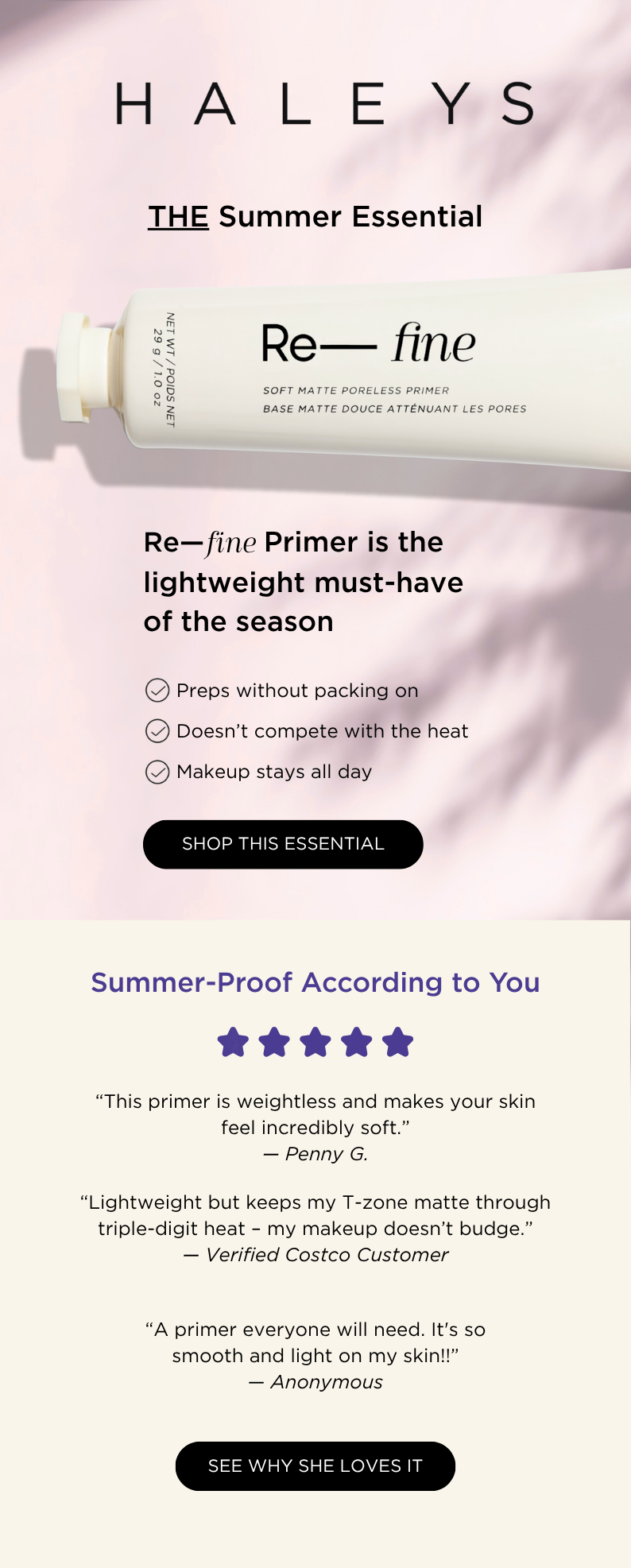 Re-fine Primer is the lightweight must-have of the season! Shop this essential.