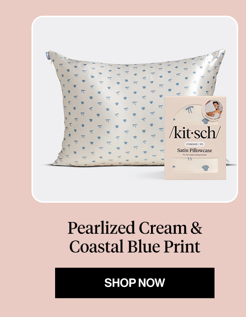 Pearlized Cream & Coastal Blue Print
