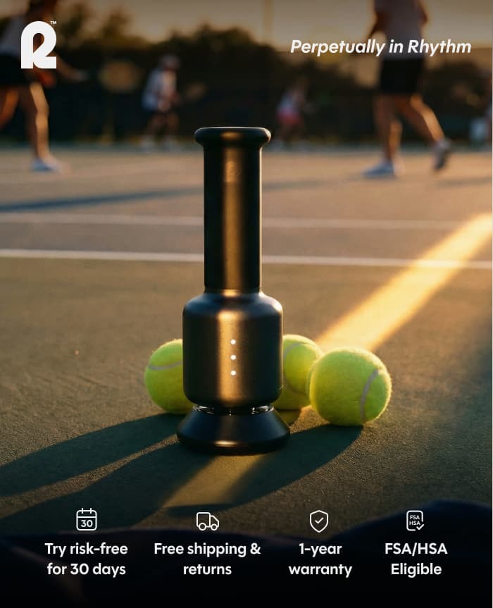 Rally on tennis court 