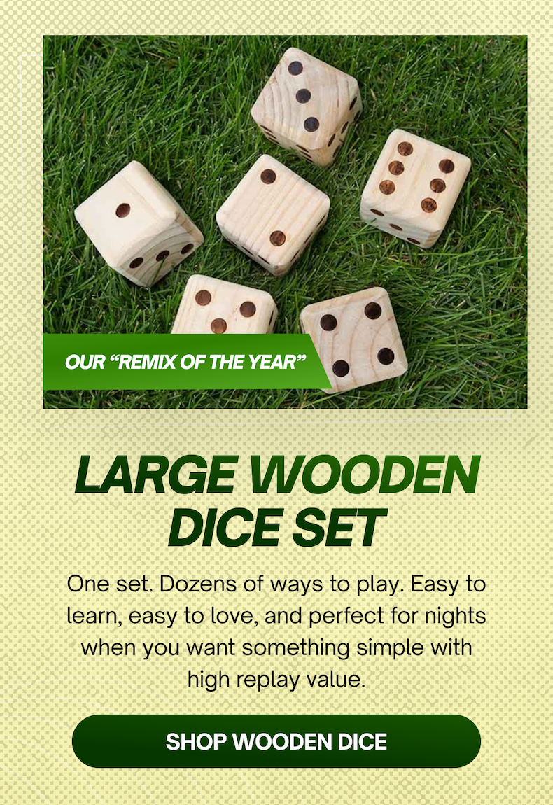Giant Wooden Yard Dice