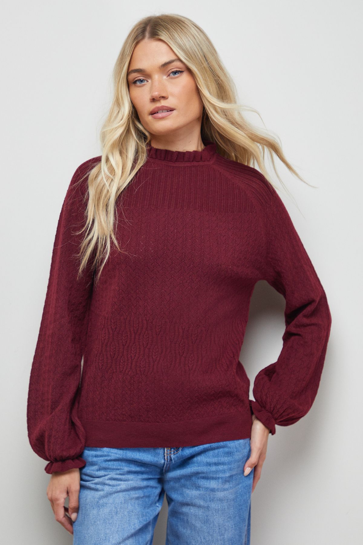 Ruffle Cuff and Collar Jumper