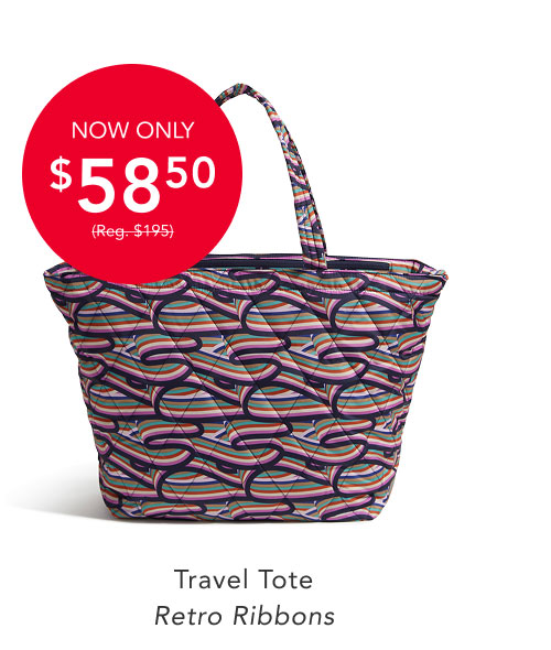 Travel Tote Retro Ribbons