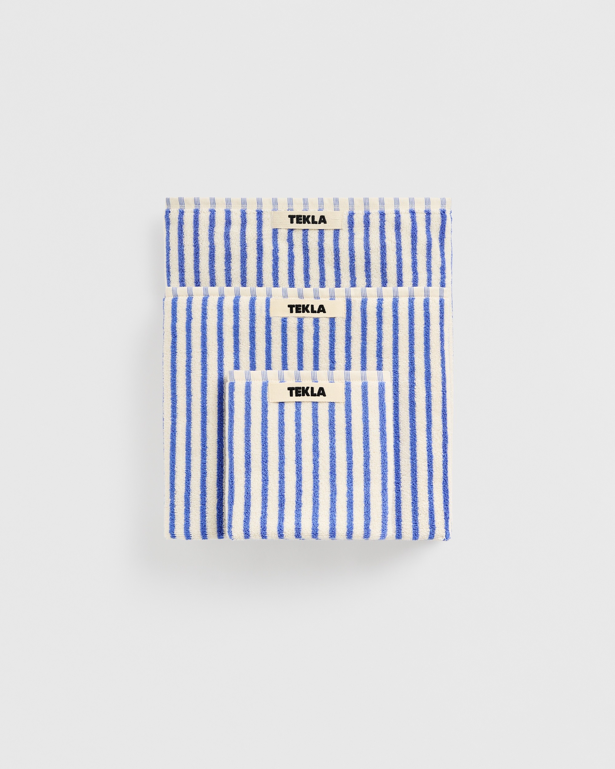 Coastal Blue Stripes Terry towel