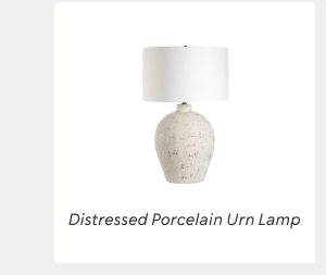 Distressed Porcelain Urn Table Lamp