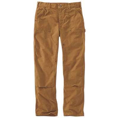 Loose Straight Washed Duck Double-Front Trousers