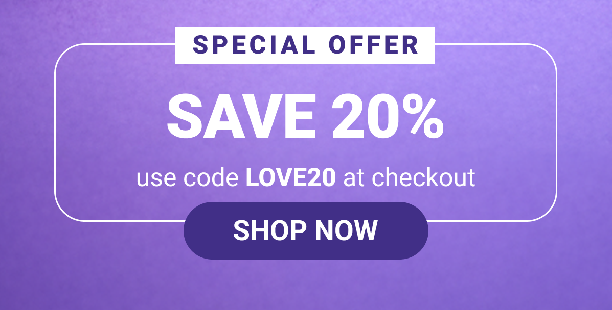 Special offer: Save 20% with code LOVE20 at checkout. Shop now.