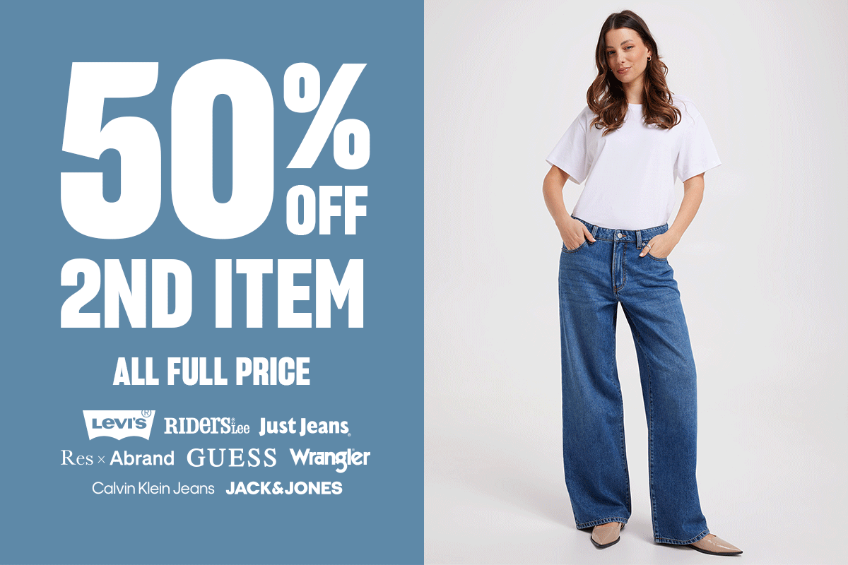 50% off second item. All full price