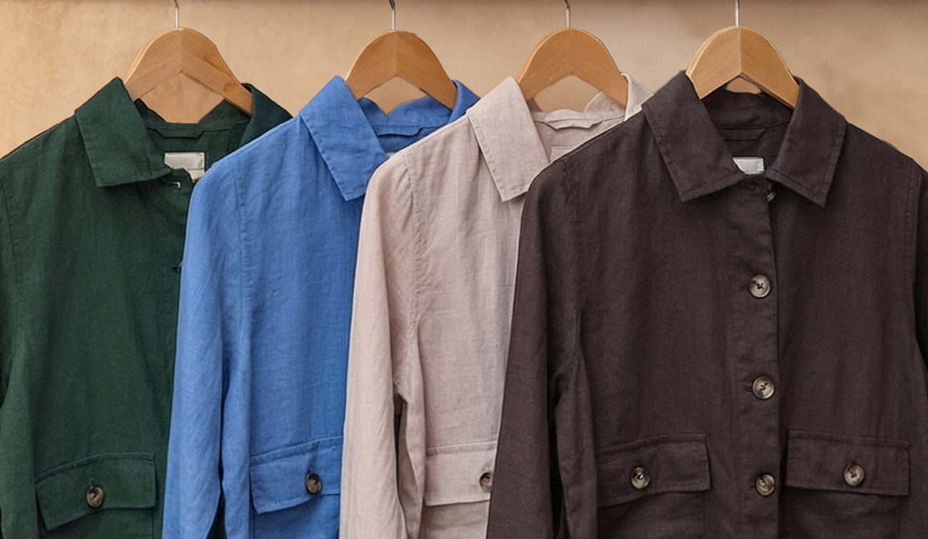 Collared Lightweight Linen Jacket