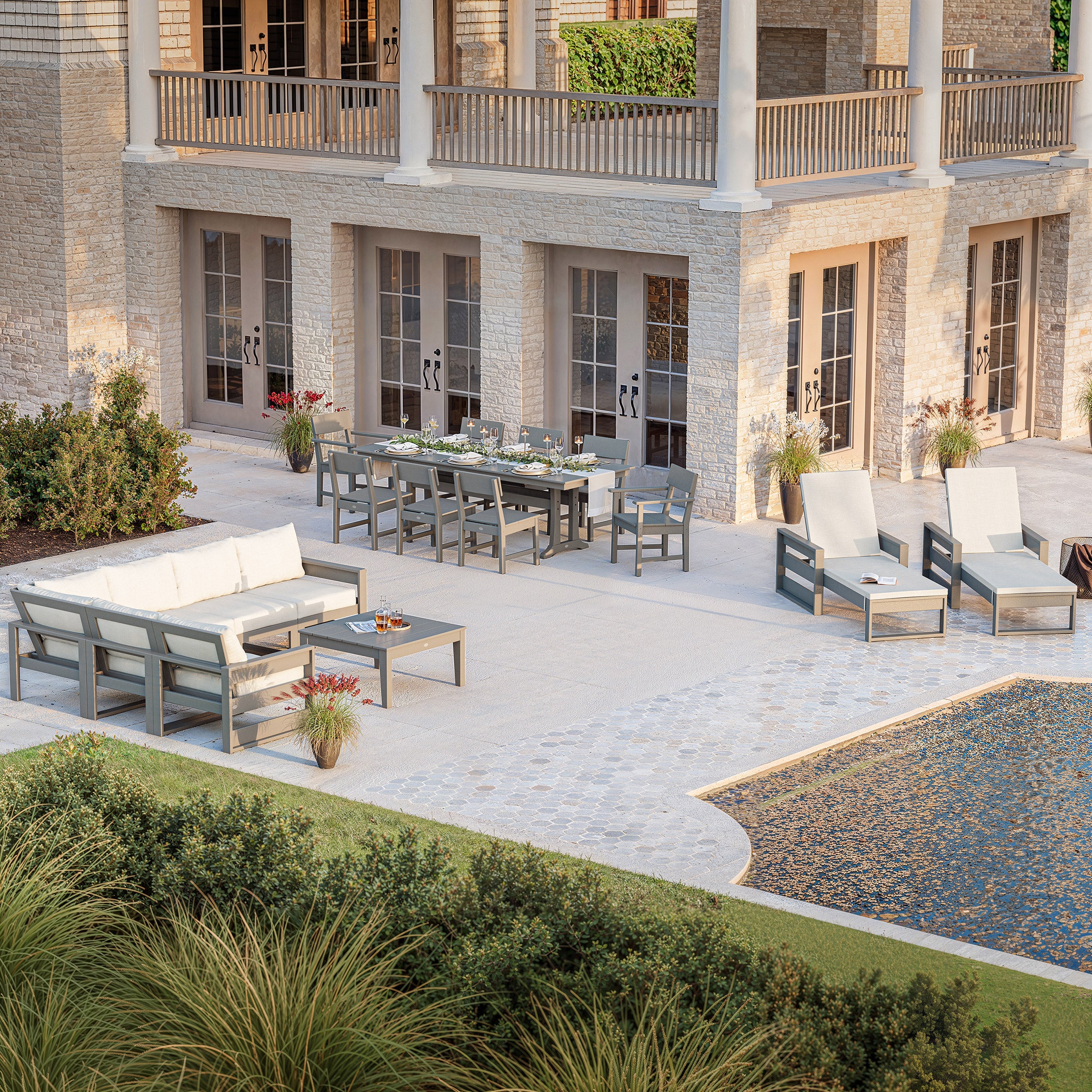 POLYWOOD Westport 19-Piece Outdoor Estate Collection