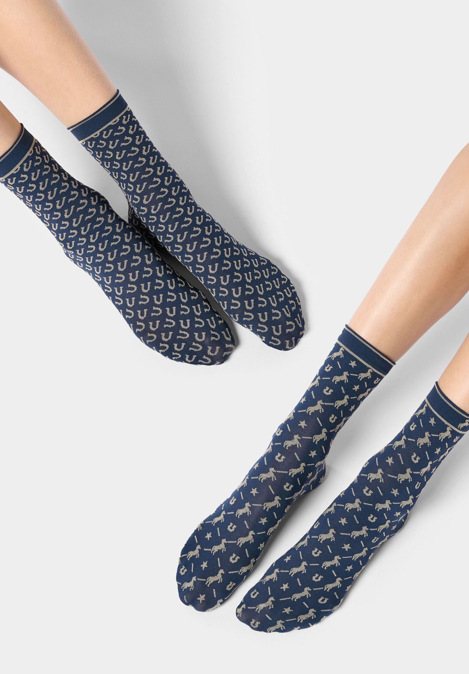 Image of Opaque Socks Twins Texas Bipack - Blue 11