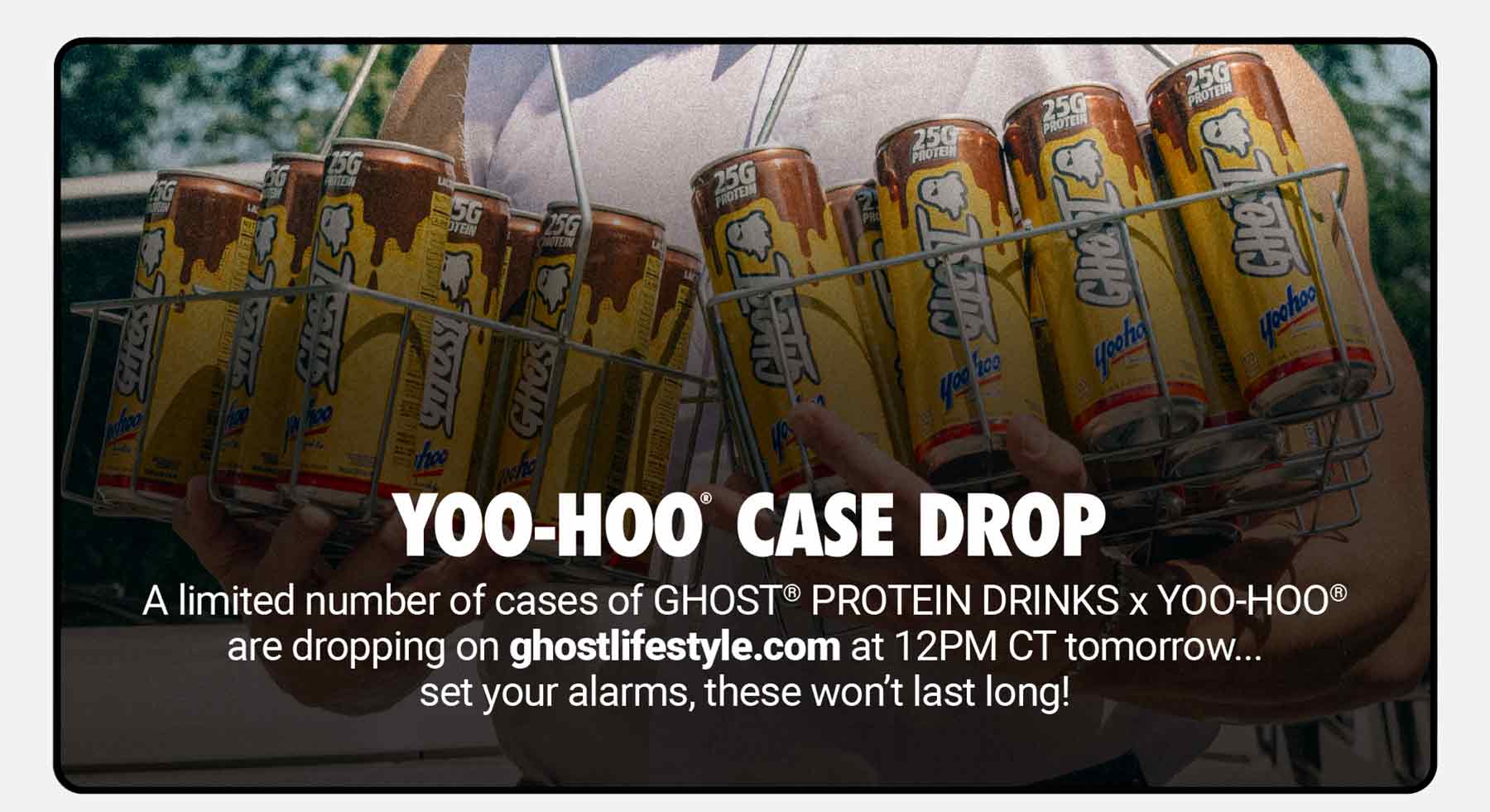 GHOST® PROTEIN DRINKS x YOO-HOO® drop tomorrow
