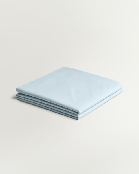 Image of Percale Flat Sheet – Shirt Blue