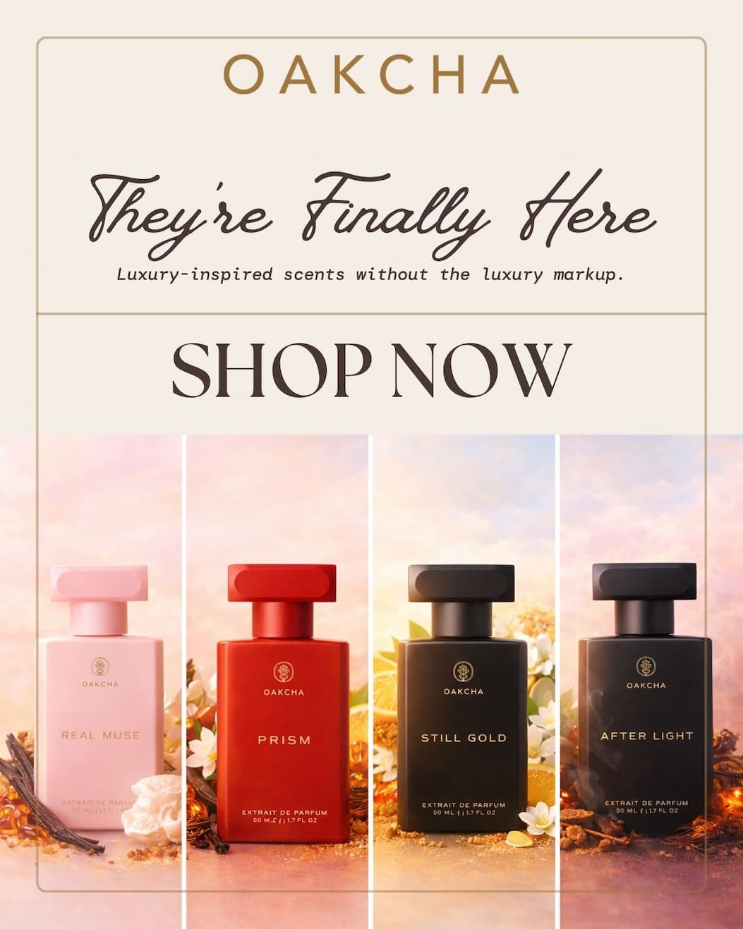 Oakcha. They're Finally Here. Luxury inspired scents, without the luxury markup. Shop Now!