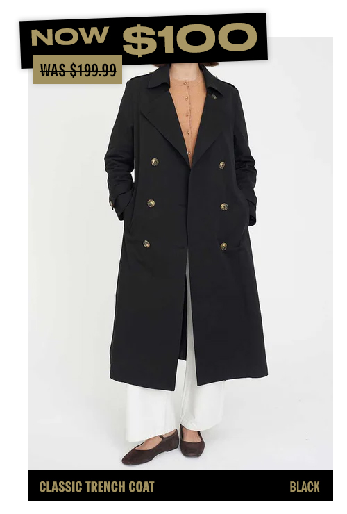 CLASSIC TRENCH COAT BLACK