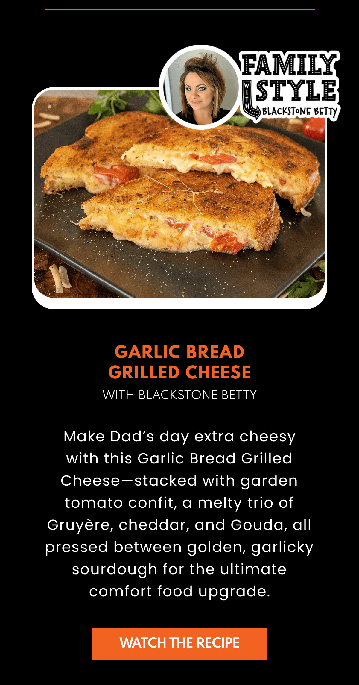 Garlic Bread Grilled Cheese