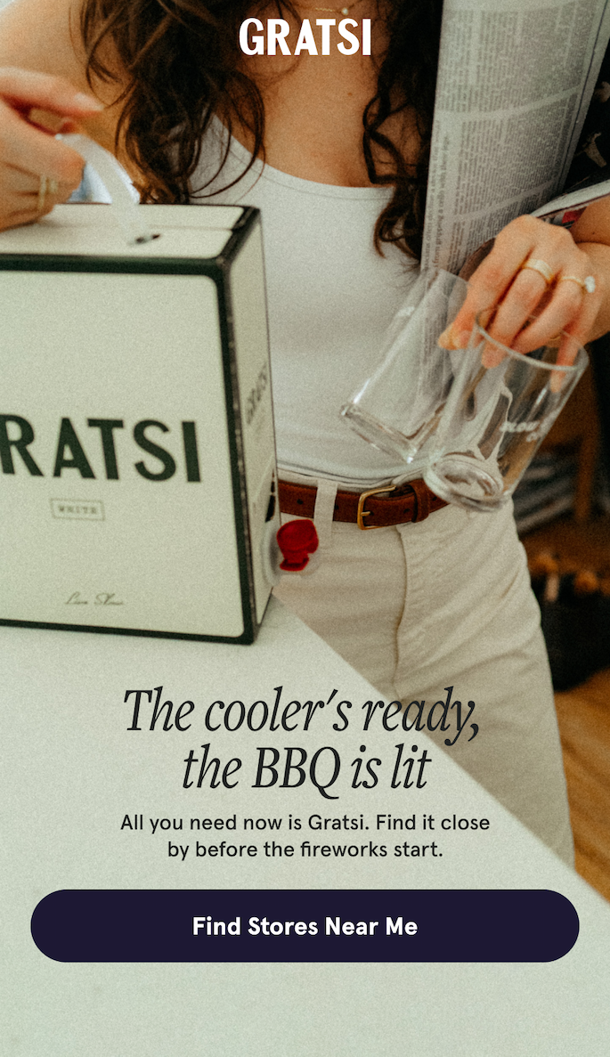 The cooler's ready, the BBQ is lit [FIND STORES NEAR ME]