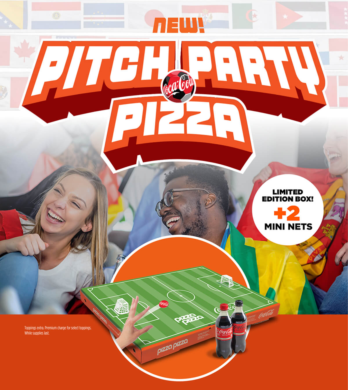 NEW PITCH PARTY PIZZA! LIMITED EDITION BOX! +2 MINI NETS
