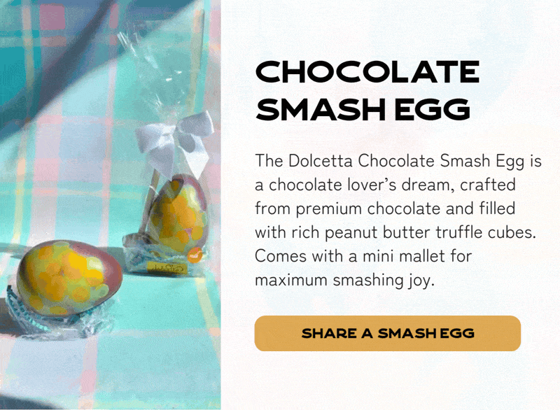 Chocolate Smash Egg - available in dark & milk chocolate!